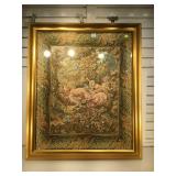 Lg framed tapestry, framed to approx 41 x 34