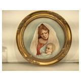 B. Rainville porcelain plaque, Mother and Child,