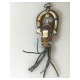 Wall hanging decorative leather bottle holster,