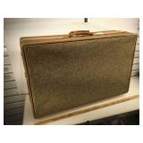 Vintage Hartman suitcase on wheel, monogrammed,