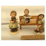 Lot of 3 Hummel figures, TMK 2, 3, & 5 , all vg