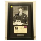 Harry Truman signed First Day Cover, with 8 x 10