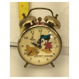 Vintage Bradley Mickey Mouse alarm clock, windup,