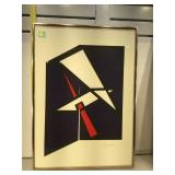 Modern graphic signed and numbered print, 40/99,