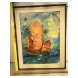 Ron Hassis, Original water color of Chinese