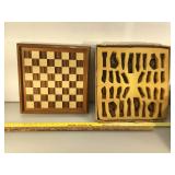 Chess set, cast composition figures, in original