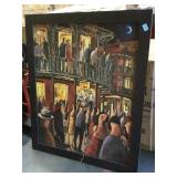 Wall hanging painting, approx 37x45 inches