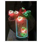 Neon lights shake sign, approx 39x29 inches -some