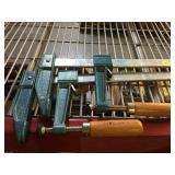 Pair of metal clamps 36 in