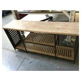 Small wood and metal shelf - 42x19 in