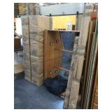 Queen size water bed w/headboard, rails & towers