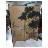 4- panel room divider w/painting on it, approx
