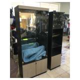 Set of cabinets w/glass doors