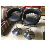 Pair of black barstools