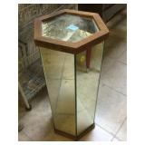 Pedestal made of mirrors, approx 24 inches tall