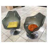 Pr original vintage Smoked Lucite Chrome-craft