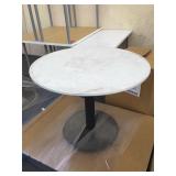 White high density plastic side table, approx