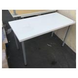 White rectangular table, approx 24x47x30 inches