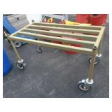 Metal rolling cart, approx 36x18x29 inches