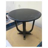 Black marble side table from high end hotel,