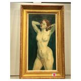 Moses Soyer , 1899 - 1974, Standing Nude, oil on