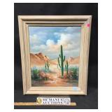 P.Minton Desert scene landscape painting,