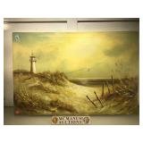 Light House painting on canvas , 36 x 24 inches,