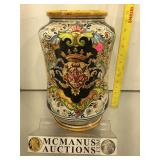 14 in. Italian pottery vase, Le Ceramiche