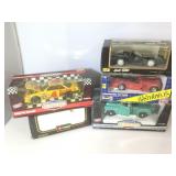 5 die cast 1:18 scale model vehicles, all mib,