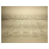 Lot of 19 signed Baccarat crystal tumblers,