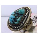 Turquoise ring and sterling