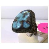 Turquoise ring and sterling