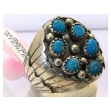 Turquoise ring and sterling