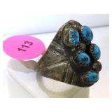 Turquoise ring and sterling