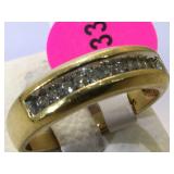 14k Gold Ring with Diamonds 5 grams