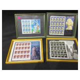 Collectible stamps framed