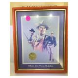 John Wayne Medallion framed