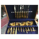 Flatware set Brass and gold Plated with box