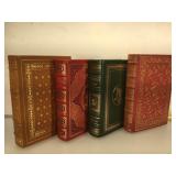 4 vol Franklin Library LE embossed cover Leather