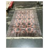 Hand tied oriental rug, 66 x 96 inches plus