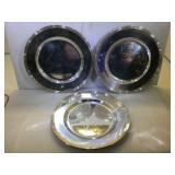 3 Sterling silver International 6 inch plates, no