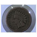 1860 Indian Head Cent in flip