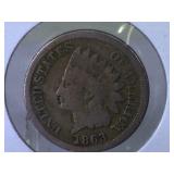 1863 Indian Head Cent in flip