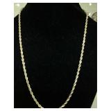 Sterling Silver Rope Chain Necklace - 19 in