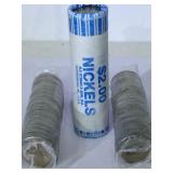 3 sealed rolls 2002 and 2004 Nickels - $6 Face