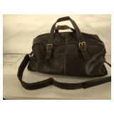 G.S. Bass & Co. brown leather weekender bag , vg