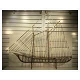 MCM Curtis Jere Skeleton Sailboat, circa 1976,