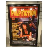 Framed Pulp Fiction movie poster , approx 27 x