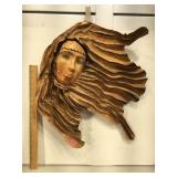 Embossed and molded  leather 3 D wall hanging of