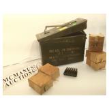 AMMO 7.35 and ammo can , ammo fits rifle in lot 64